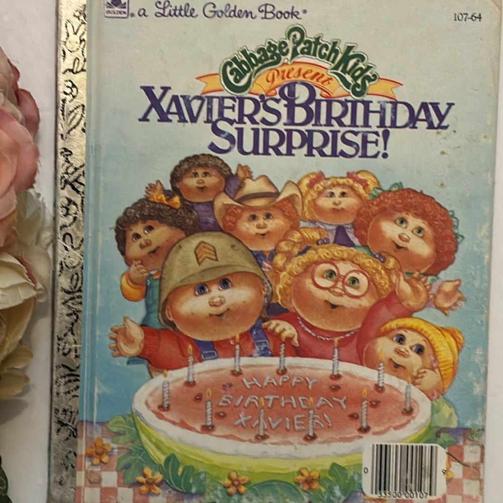 Cabbage Patch Kids Little Golden Book Xavier's Birthday Surprise! 1987 Vintage